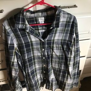 J. Crew Navy, green, gray button up